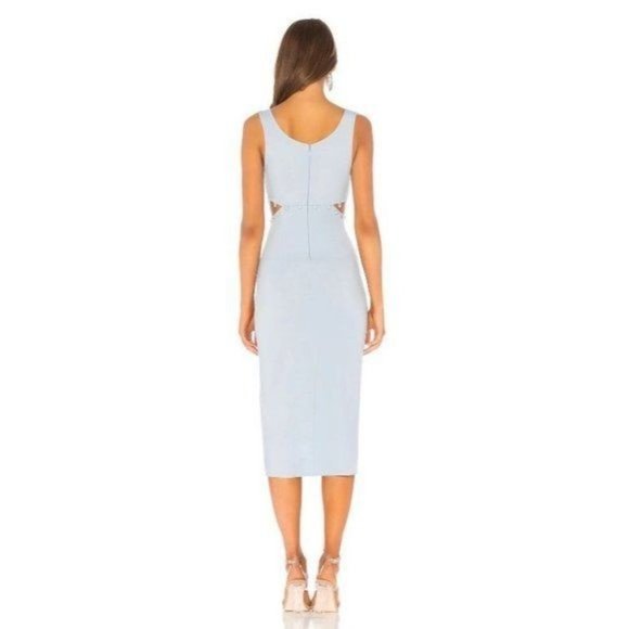 NWT H:ours Samiah Midi Dress in Baby Blue XL *missing button - Picture 2 of 9